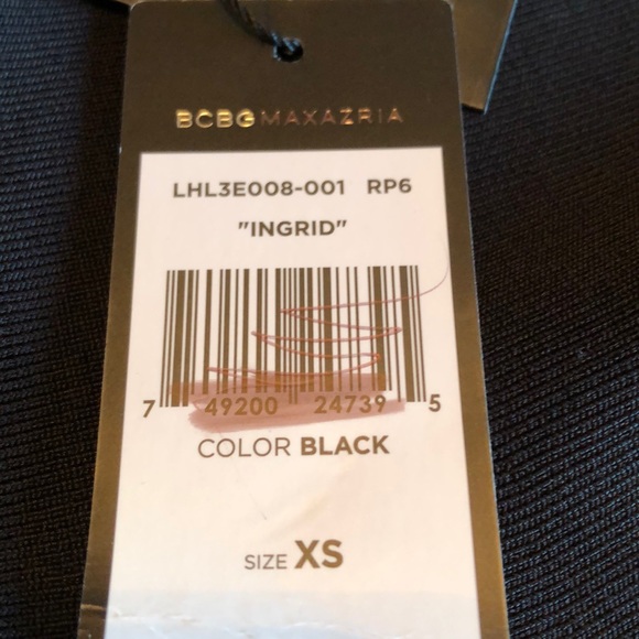 SOLD BCBG BCBGMAXAZRIA Ingrid Black A-Line Skirt - Picture 4 of 8